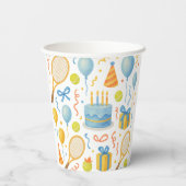 Tennis Birthday zum Thema Party Pappbecher (Rückseite)