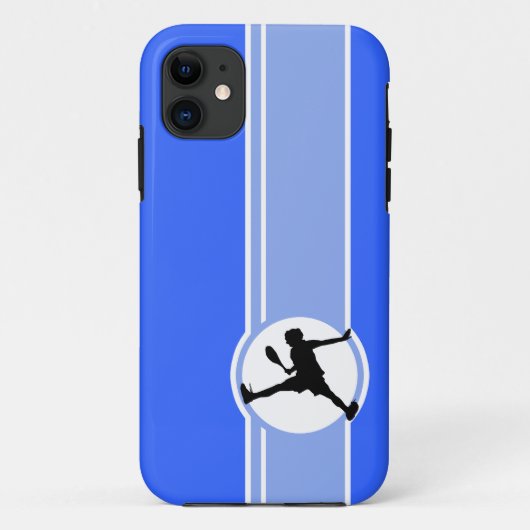 Tennis; blau Case-Mate iPhone hülle (Rückseite)