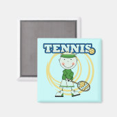 TENNIS - Blond Boy T - Shirt und Geschenke Magnet (Vorderseite/Rückseite)