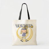 TENNIS - blonde Mädchen-T-Shirts und Geschenke Tragetasche (Vorne)