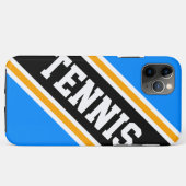 TENNIS Bold Blue Yellow Schwarz-weiß Racing Stripe Case-Mate iPhone Hülle (Rückseite (Horizontal))