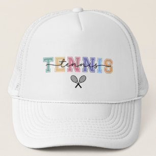 Tennis Bold Sportliches Design mit Schlägern Truckerkappe