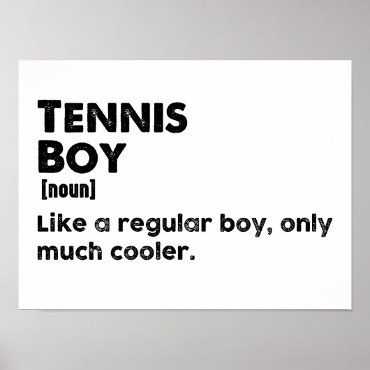 Tennis Boy Funny Definition Tennis Lover Poster (Vorne)