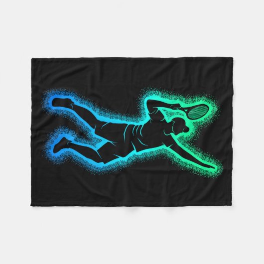 Tennis Boys Kids Youth Men Fleecedecke (Vorderseite (Horizontal))