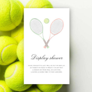 Tennis-Brautjungfer-Showerausstellung  Begleitkarte