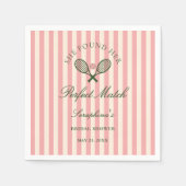 Tennis-Brautparty mit perfektem Match Serviette (Vorderseite)