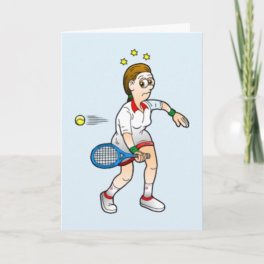 Tennis Break Point Happy Birthday Card Karte (Vorderseite)