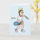 Tennis Break Point Happy Birthday Card Karte (Gelbe Blume)