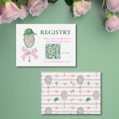 Tennis Bridal Shower Registry QR Code  Begleitkarte