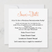 Tennis Bride Junggeselinnen-Abschied Save The Date (Rückseite)