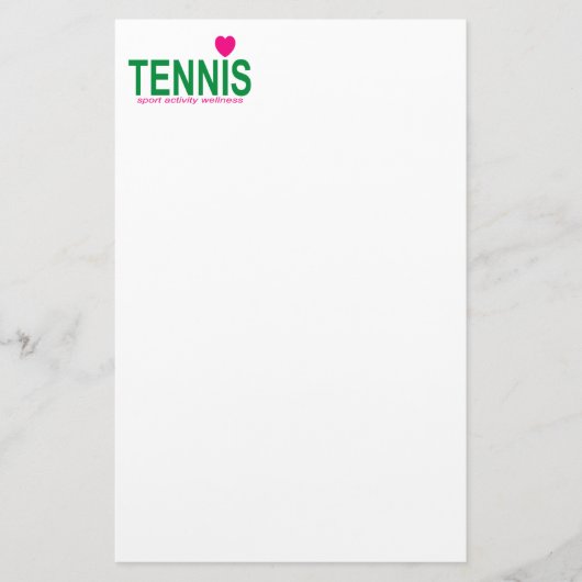 Tennis Briefpapier (Vorderseite)