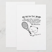 Tennis Briefpapier (Vorne/Hinten)