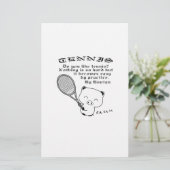 Tennis Briefpapier (Stehend Vorderseite)