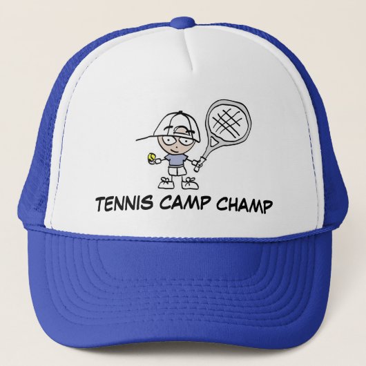 Tennis Camp Champ Hat Truckerkappe (Vorderseite)