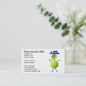 Tennis Cartoon Business Card Visitenkarte (Stehend Vorderseite)