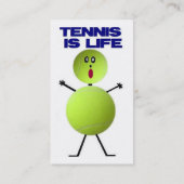 Tennis Cartoon Business Card Visitenkarte (Rückseite)