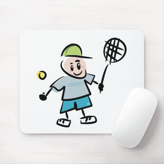 Tennis Cartoon Mouse Pad Mousepad (Mit Mouse)