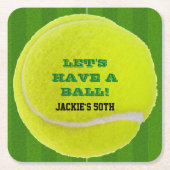 Tennis Celebration Haben Sie einen Ball Rechteckiger Pappuntersetzer (Vorderseite)