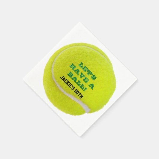 Tennis Celebration Haben Sie einen Ball Serviette (Ecke)