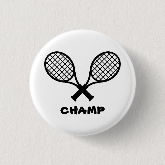 Tennis Champ Abzeichen Button (Vorderseite)