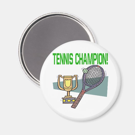 Tennis Champion Magnet (Vorderseite/Rückseite)