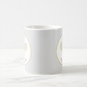 Tennis Chic Player Geschenk Rosa und Gold Custom Kaffeetasse (Mittel)