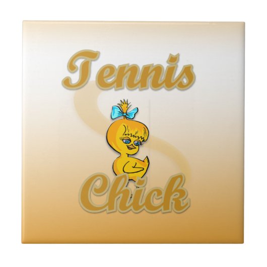 Tennis Chick Fliese (Vorderseite)