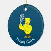 Tennis Chick Keramik Ornament (Links)
