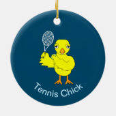 Tennis Chick Keramik Ornament (Hinten)