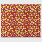 Tennis Chick Muster Wrapping Paper Geschenkpapier (Flach)