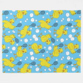 Tennis Chick Pattern Fleece Blanket (Vorderseite (Horizontal))
