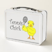 Tennis Chick Pattern Metall Brotdose (Rückseite)