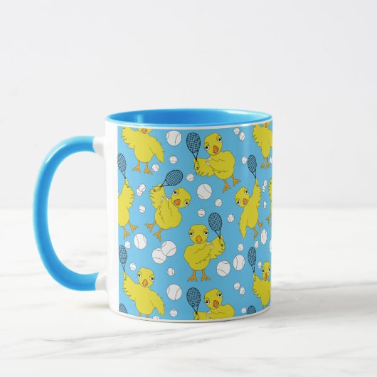 Tennis Chick Pattern Tasse (Links)