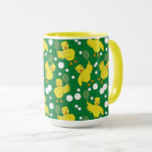 Tennis Chick Pattern Tasse (VorderseiteRechts)