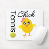Tennis Chick Player Mousepad (Mit Mouse)