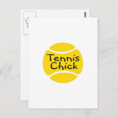 Tennis Chick Postkarte (Vorne/Hinten)