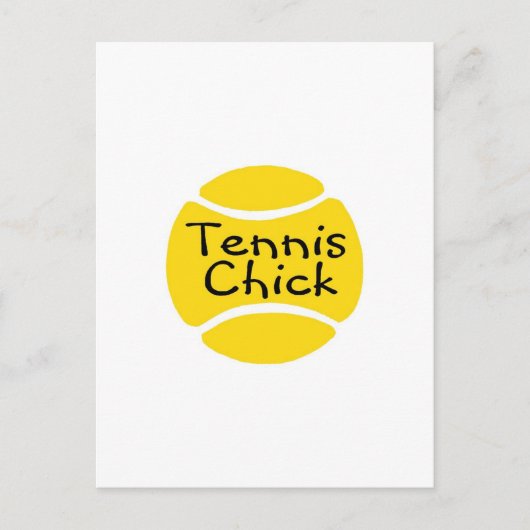 Tennis Chick Postkarte (Vorderseite)