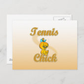 Tennis Chick Postkarte (Vorne/Hinten)