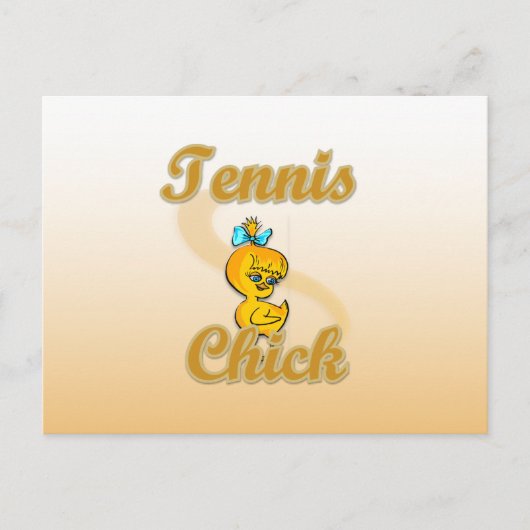Tennis Chick Postkarte (Vorderseite)