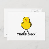 Tennis Chick Postkarte (Vorne/Hinten)
