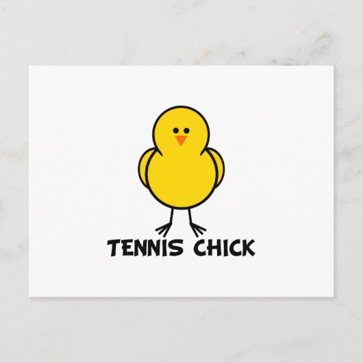 Tennis Chick Postkarte (Vorderseite)