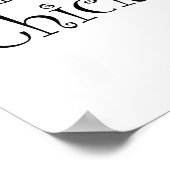 Tennis Chick Text Poster (Ecke)