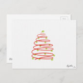 Tennis Chrismas Postkarte (Vorne/Hinten)