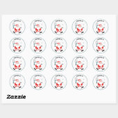 Tennis Christmas Classic Round Sticker (Blatt)