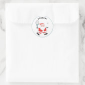 Tennis Christmas Classic Round Sticker (Tasche)