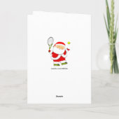 Tennis Christmas Feiertagskarte (Rückseite)