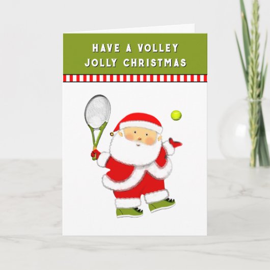 Tennis Christmas Feiertagskarte (Vorderseite)