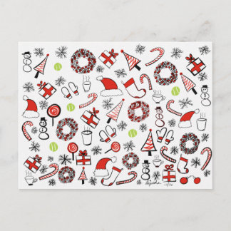 Tennis Christmas Feiertagspostkarte