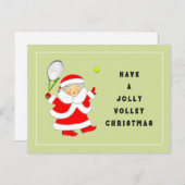 Tennis Christmas Feiertagspostkarte (Vorne/Hinten)