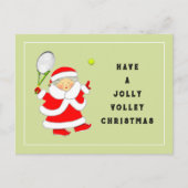 Tennis Christmas Feiertagspostkarte (Vorderseite)